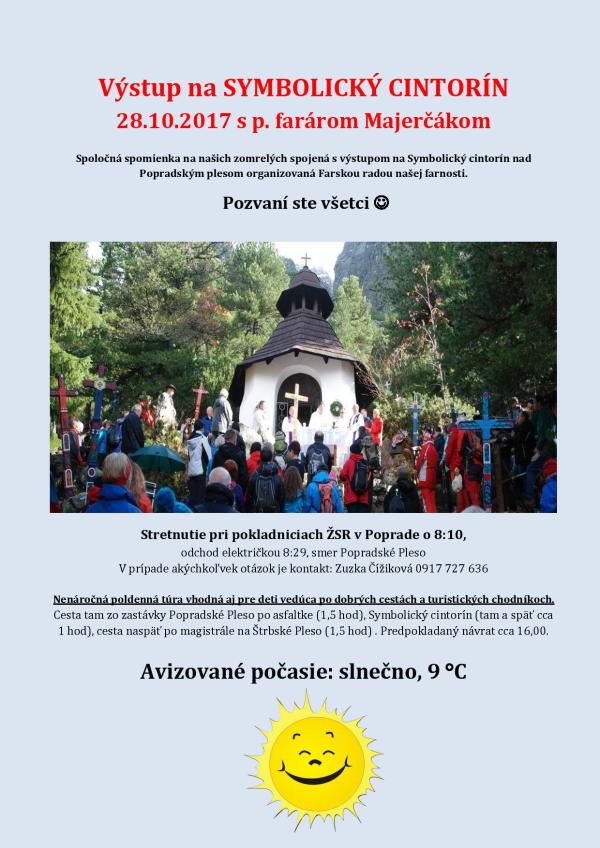 Výstup na symbolický cintorín